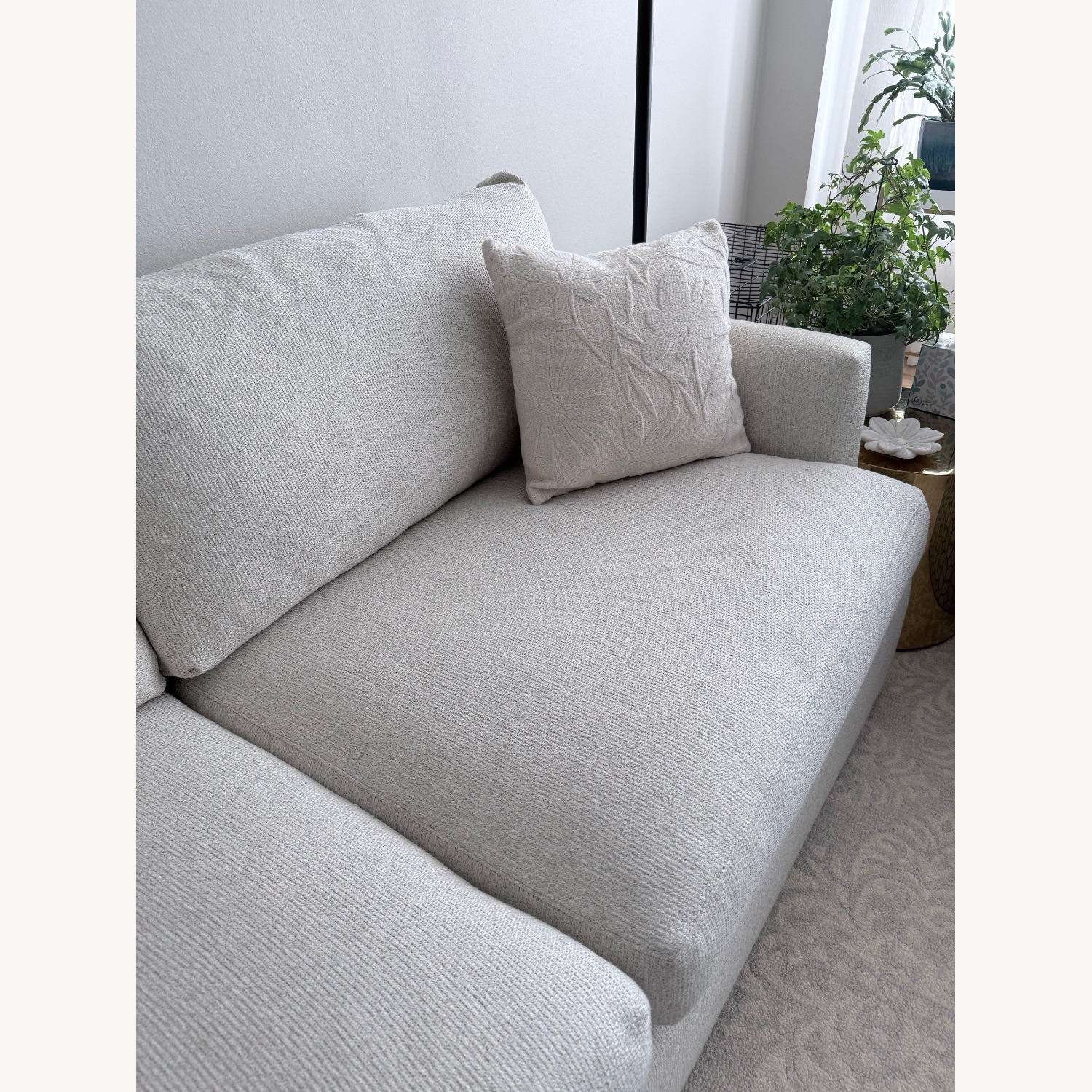 Crate & Barrel Lounge Natural Fabric 3+ Seater Sofa - image-4