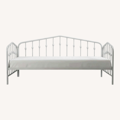 Used 9 by Novogratz White Metal Twin Bed for sale on AptDeco