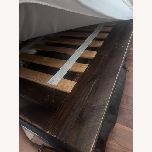 Used West Elm Dark Brown Logan Industrial Platform Bed for sale on AptDeco