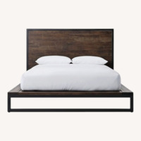 West Elm Dark Brown Logan Industrial Platform Bed