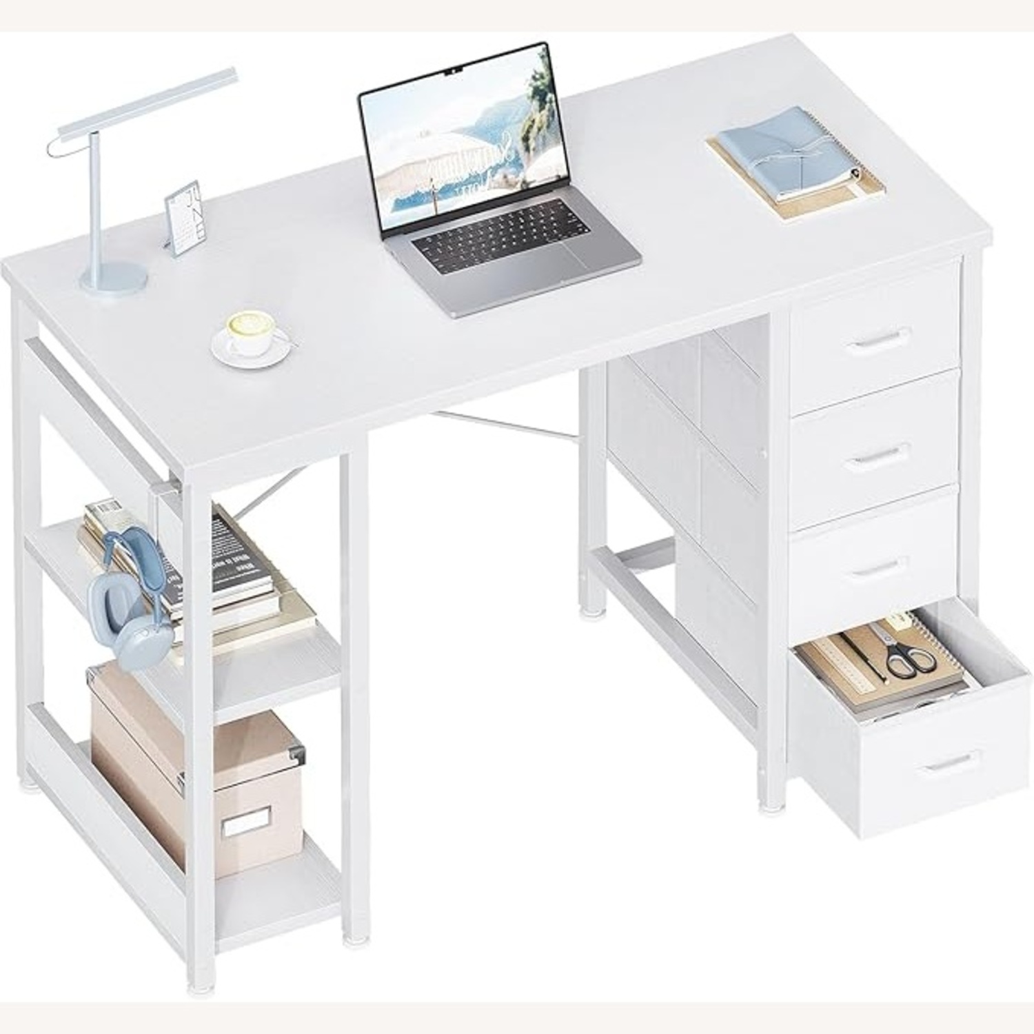 White Wood Desk - image-4