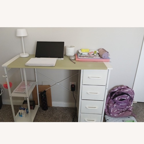 Used White Wood Desk for sale on AptDeco