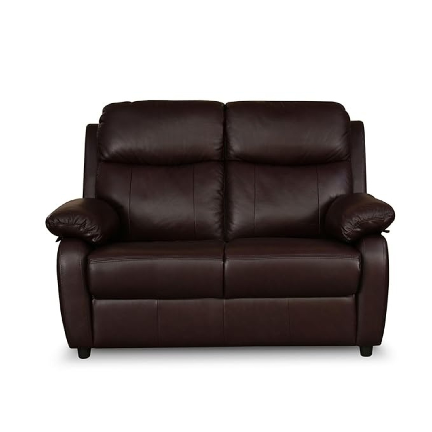Black Leather Loveseat - image-5