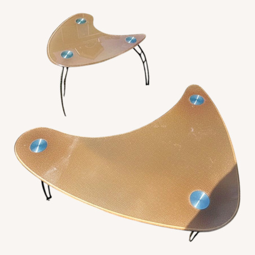 Used Light Brown Glass Coffee Table for sale on AptDeco