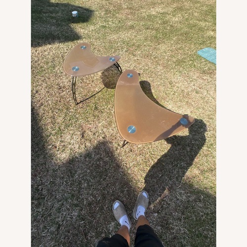 Used Light Brown Glass Coffee Table for sale on AptDeco