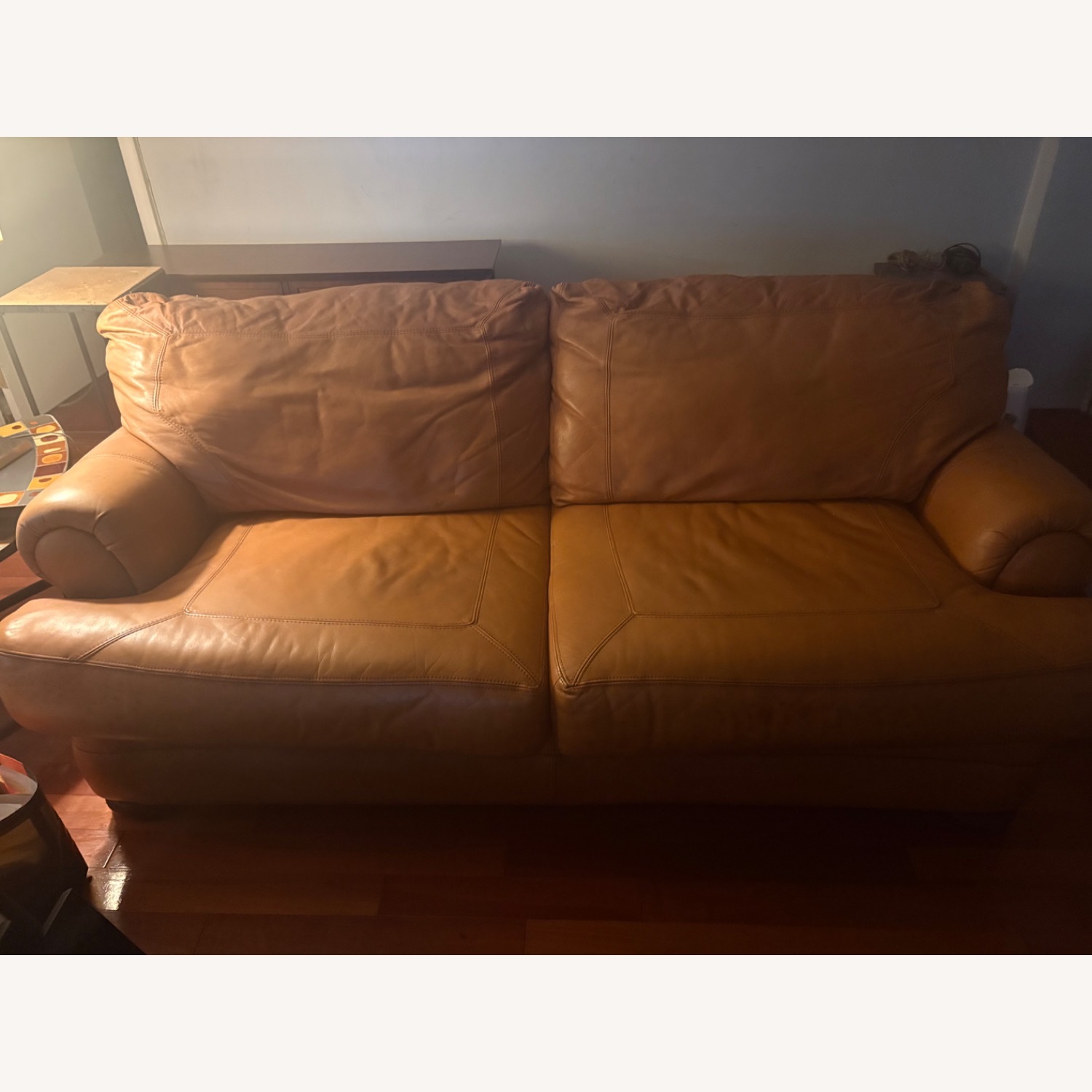 Premium Saddle Brown Leather Sofa  - image-3