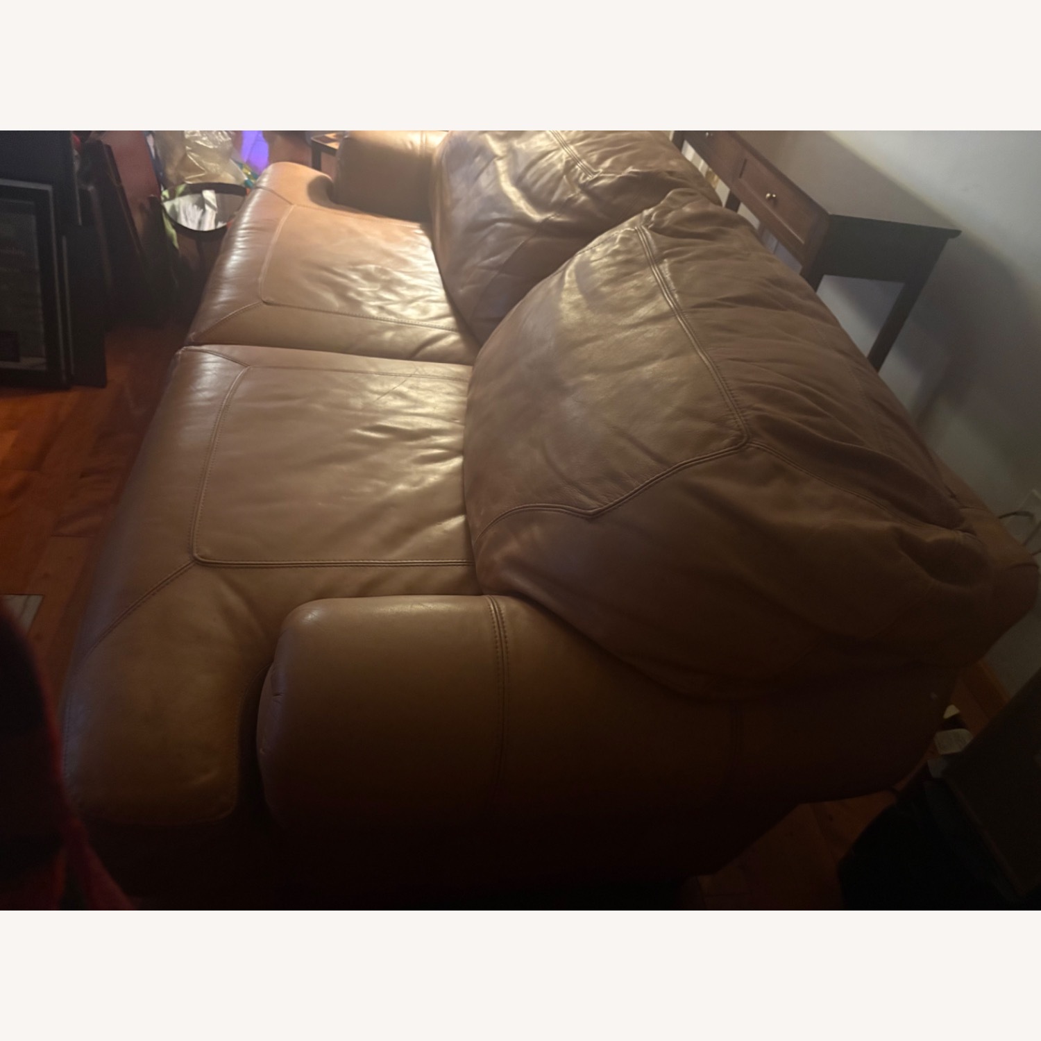 Premium Saddle Brown Leather Sofa  - image-2