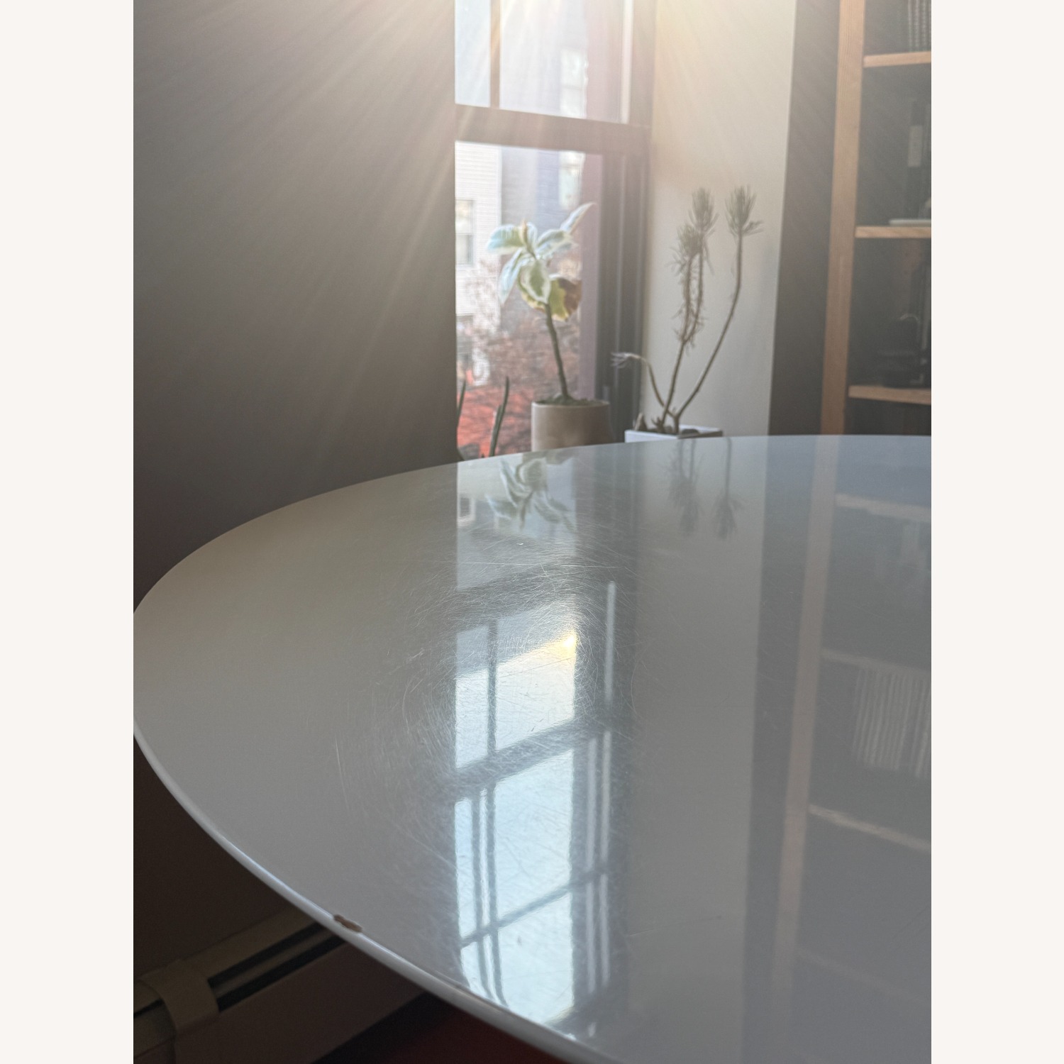 CB2 White Lacquer Dining Table - image-4