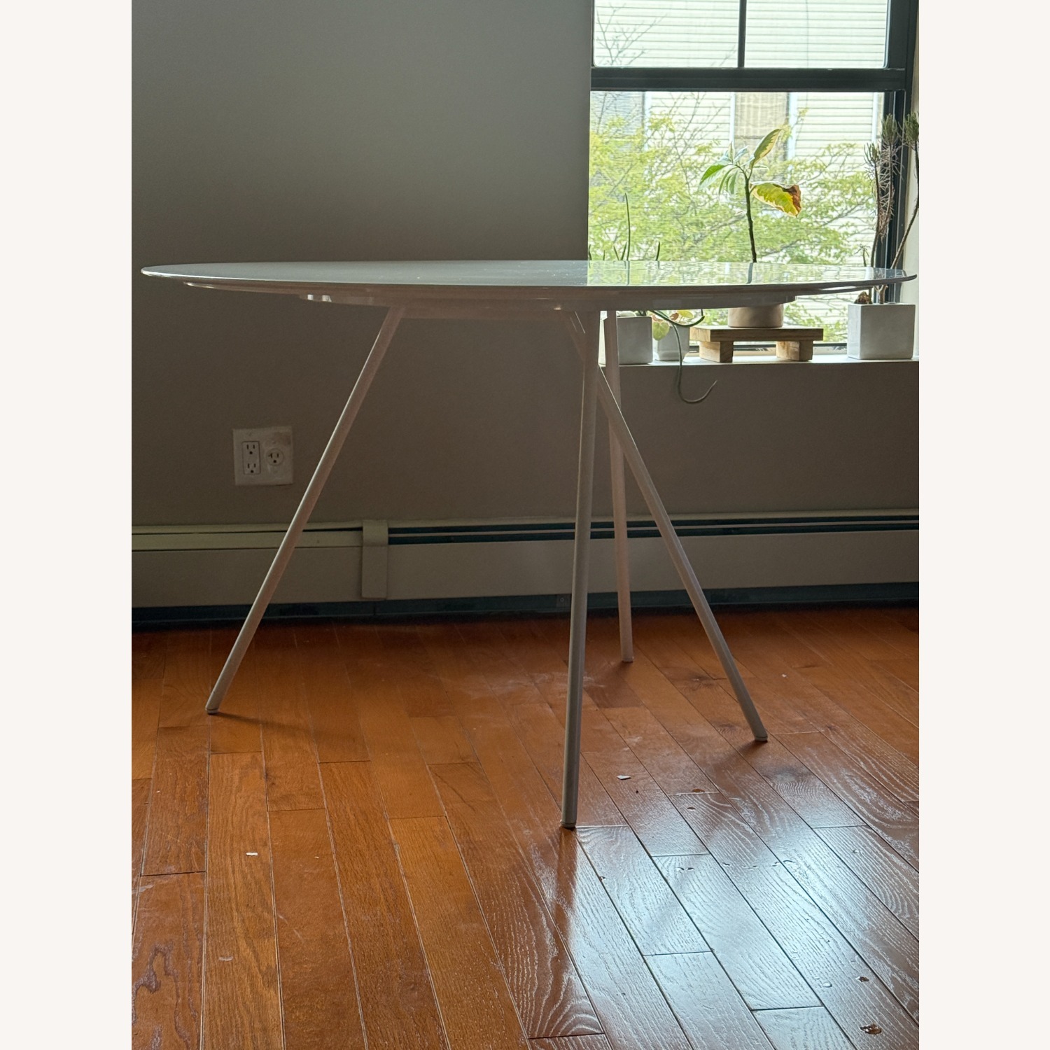 CB2 White Lacquer Dining Table - image-2