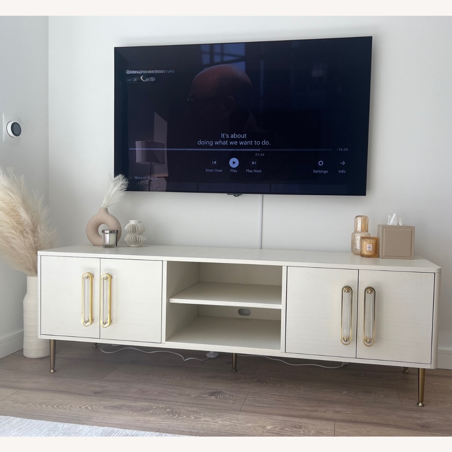 Anthropologie Odetta Media Console in Ivory - image-1