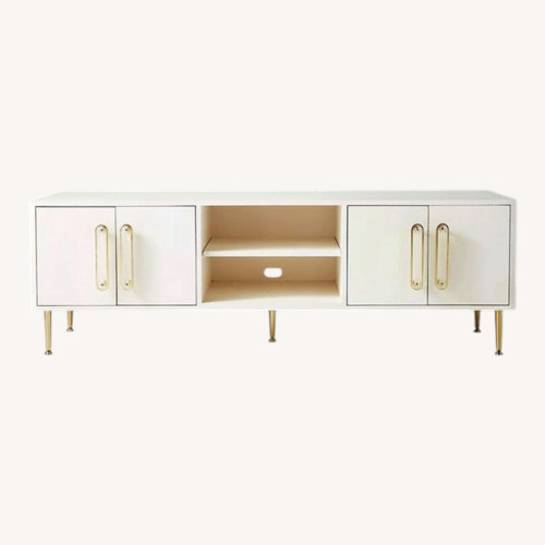Used Anthropologie Odetta Media Console in Ivory for sale on AptDeco