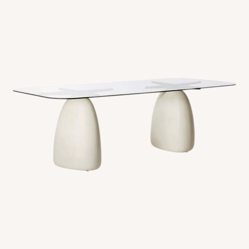 Used CB2 Natural Glass Dining Table for sale on AptDeco