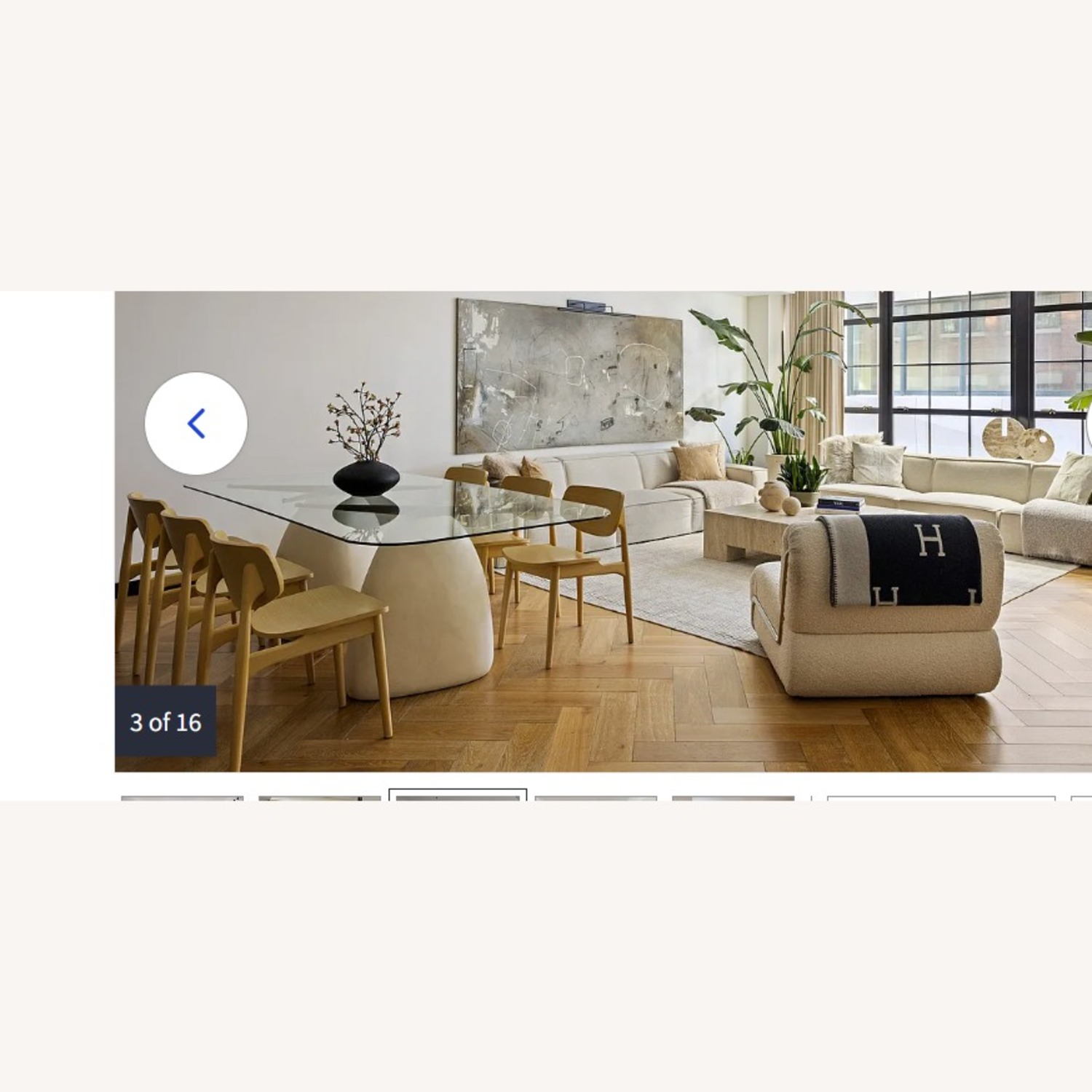 CB2 Natural Glass Dining Table - image-2