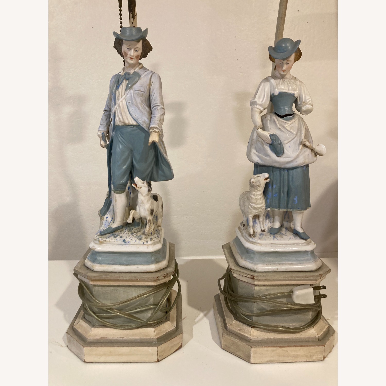 Porcelain Figure Table Lamps - image-5