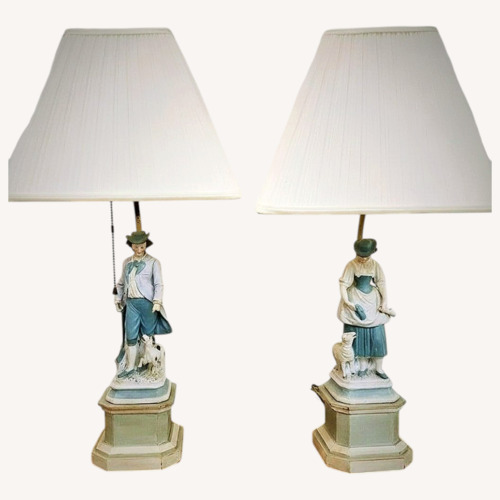 Used Porcelain Figure Table Lamps for sale on AptDeco