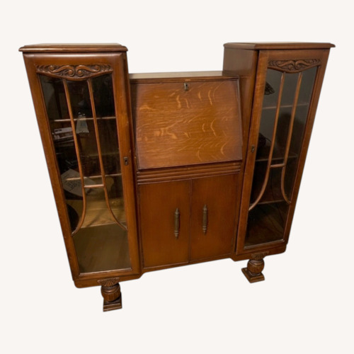 Used Vintage Bookcase with Drop Down Desk for sale on AptDeco