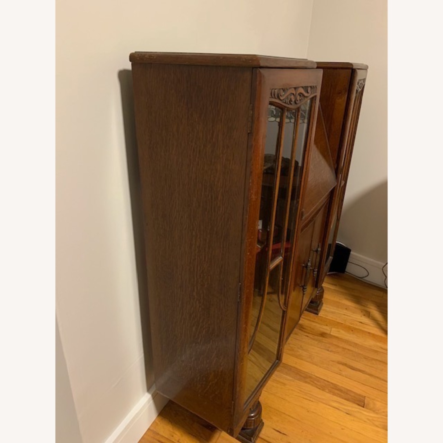 Vintage Bookcase with Drop Down Desk - image-3