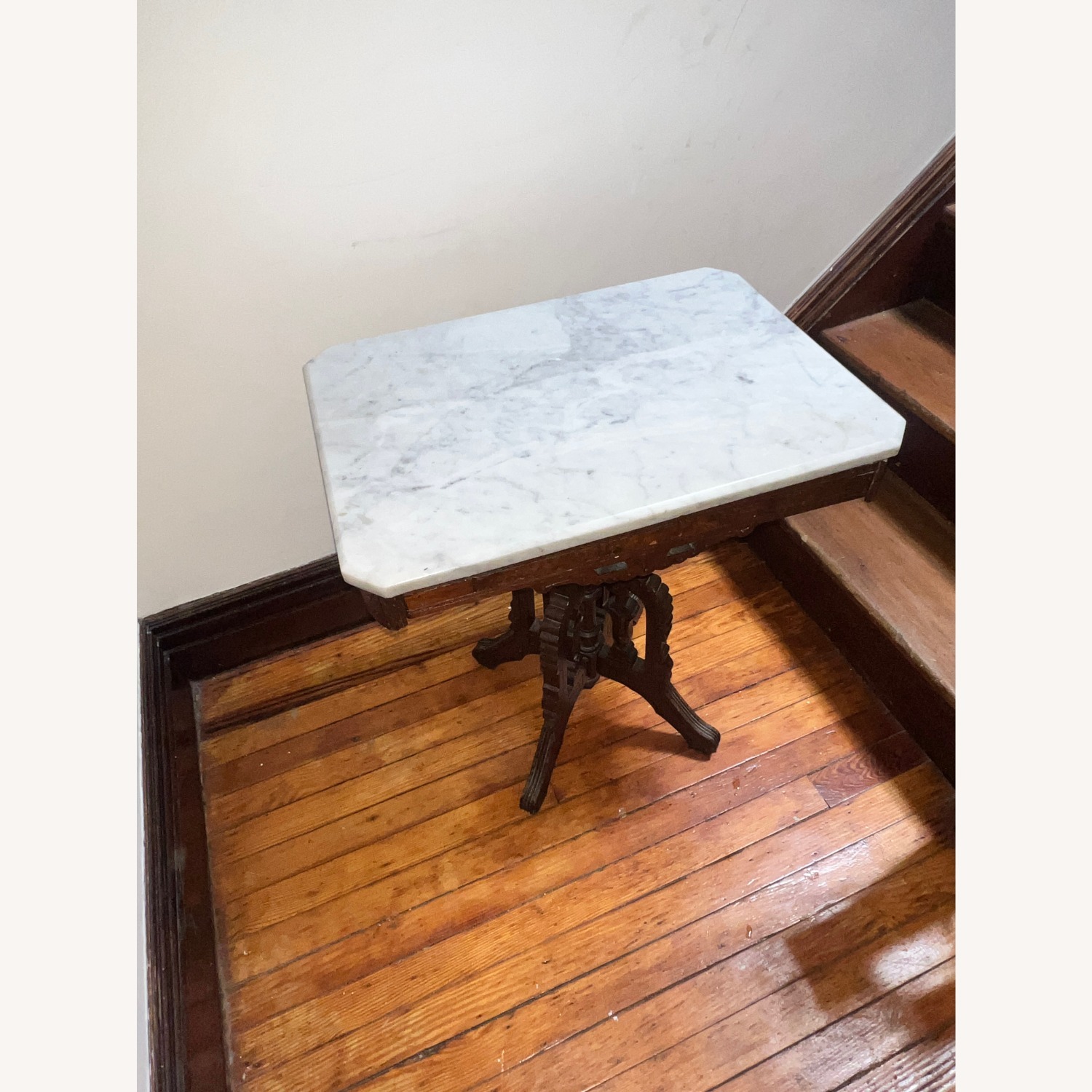Antique Victorian Marble Side Table - image-7