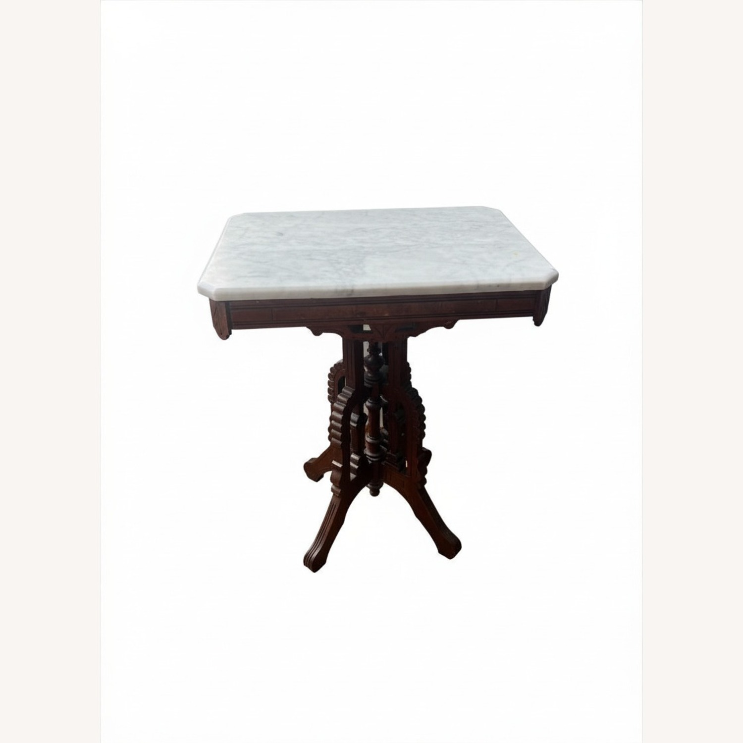 Antique Victorian Marble Side Table - image-1