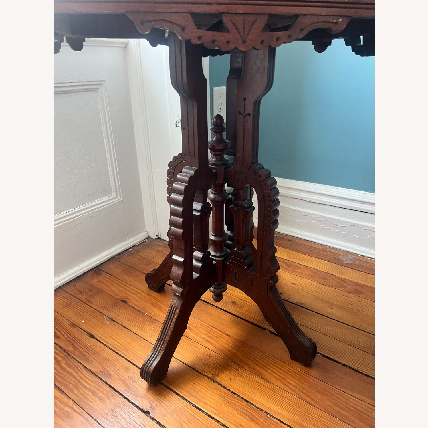 Antique Victorian Marble Side Table - image-4