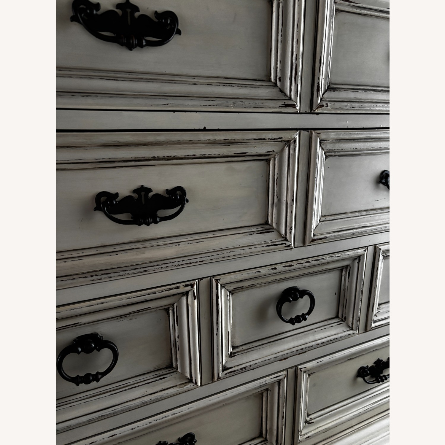 Vintage/Antique White Wood Armoire - image-3
