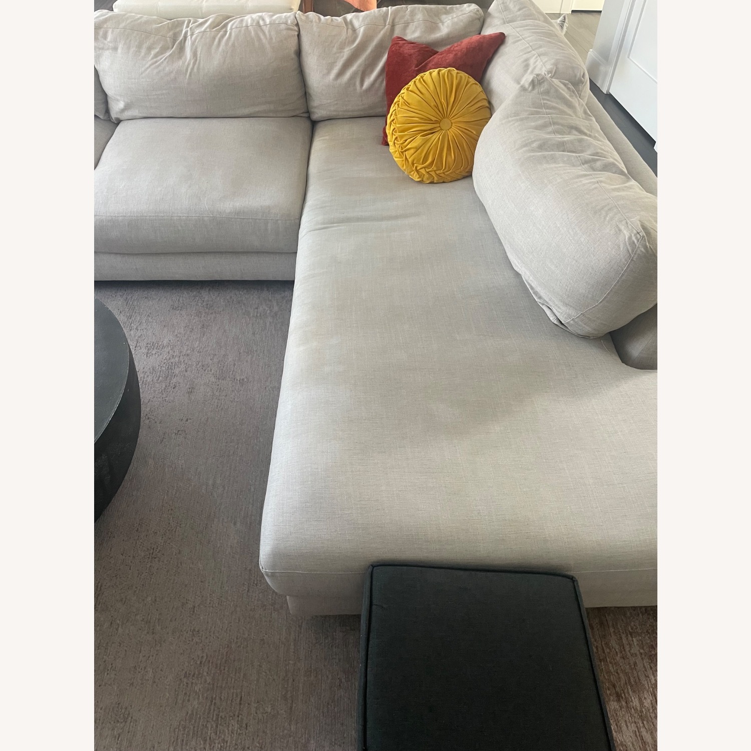 West Elm Light Gray 3+ Piece Sectional - image-6