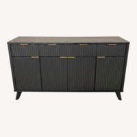 Stylish Dark Gray and Black Modern Credenza 