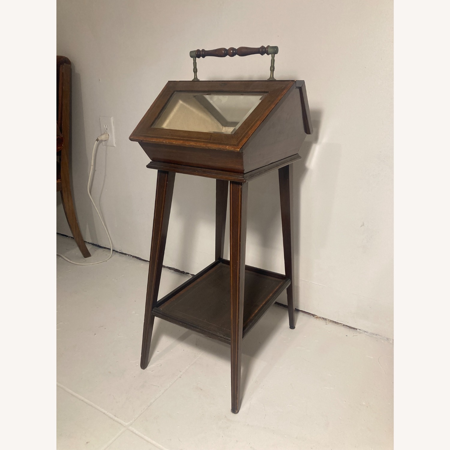 Antique Edwardian Sewing Stand / Display Case - image-5