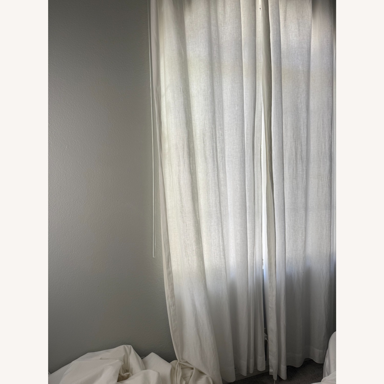 White Linen Curtains - image-2