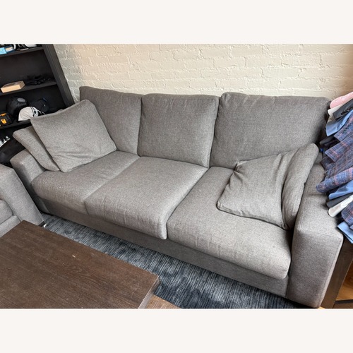 Used Metro 88" Three-Cushion Sofa in Gino Charcoal for sale on AptDeco