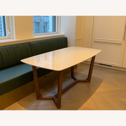 Used Rove Concepts White Carrara Marble Dining Table for sale on AptDeco