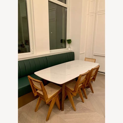 Used Rove Concepts White Carrara Marble Dining Table  for sale on AptDeco