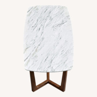 Rove Concepts White Carrara Marble Dining Table 
