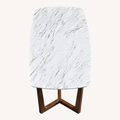 Used Rove Concepts White Carrara Marble Dining Table  for sale on AptDeco