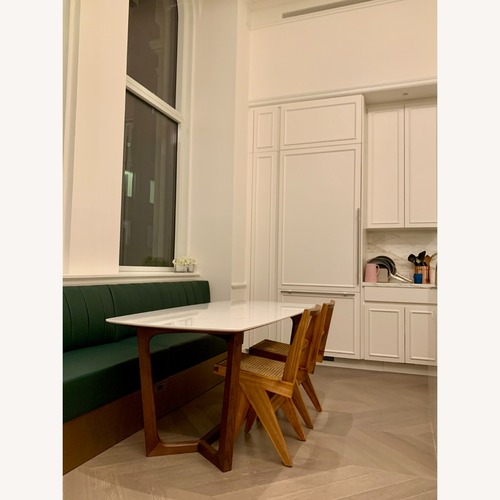 Used Rove Concepts White Carrara Marble Dining Table  for sale on AptDeco