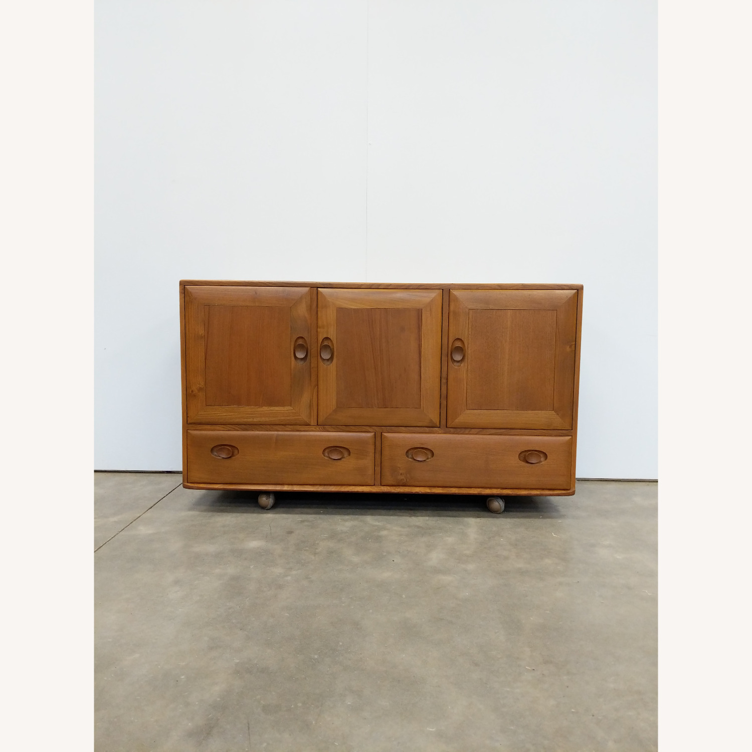 Vintage Mid Century Modern Ecrol Credenza Cabinet - image-1