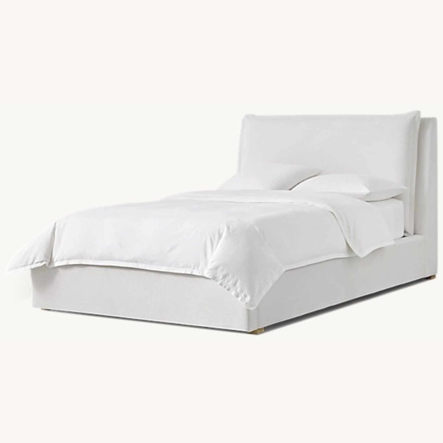 Restoration Hardware White Sloane Upholstered Velvet Storage Bed - image-5