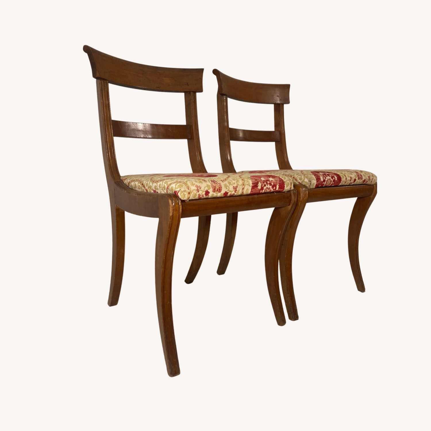 Set of 8 Vintage Dining Chairs w 2 Armchairs - image-1