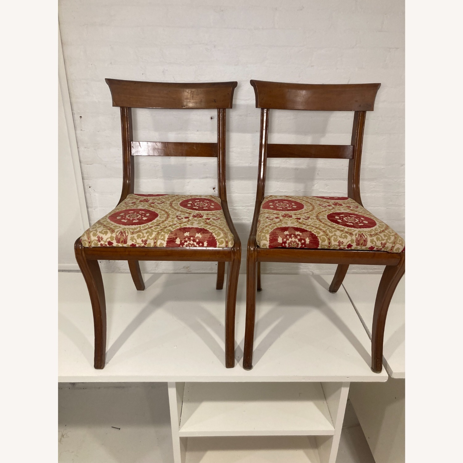 Set of 8 Vintage Dining Chairs w 2 Armchairs - image-4