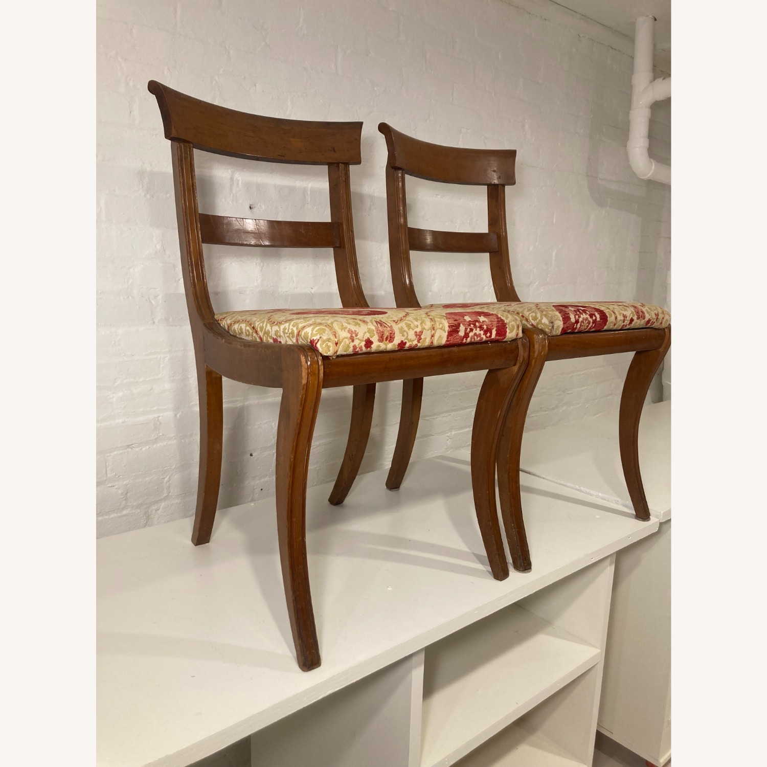 Set of 8 Vintage Dining Chairs w 2 Armchairs - image-6