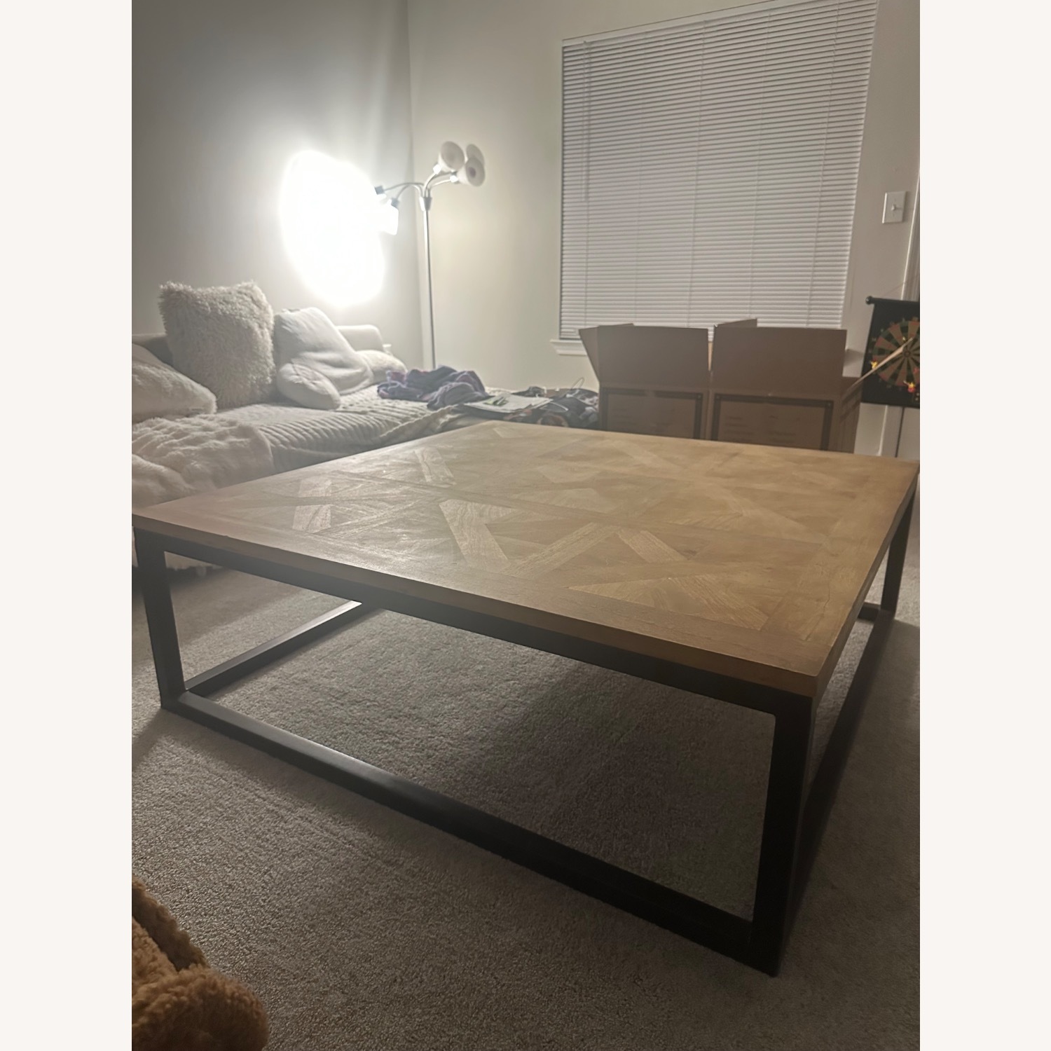 Light Brown Wood Coffee Table - image-3