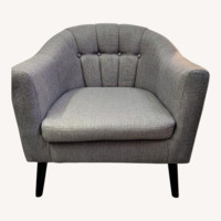 Vintage/Antique Light Gray Fabric Armchair