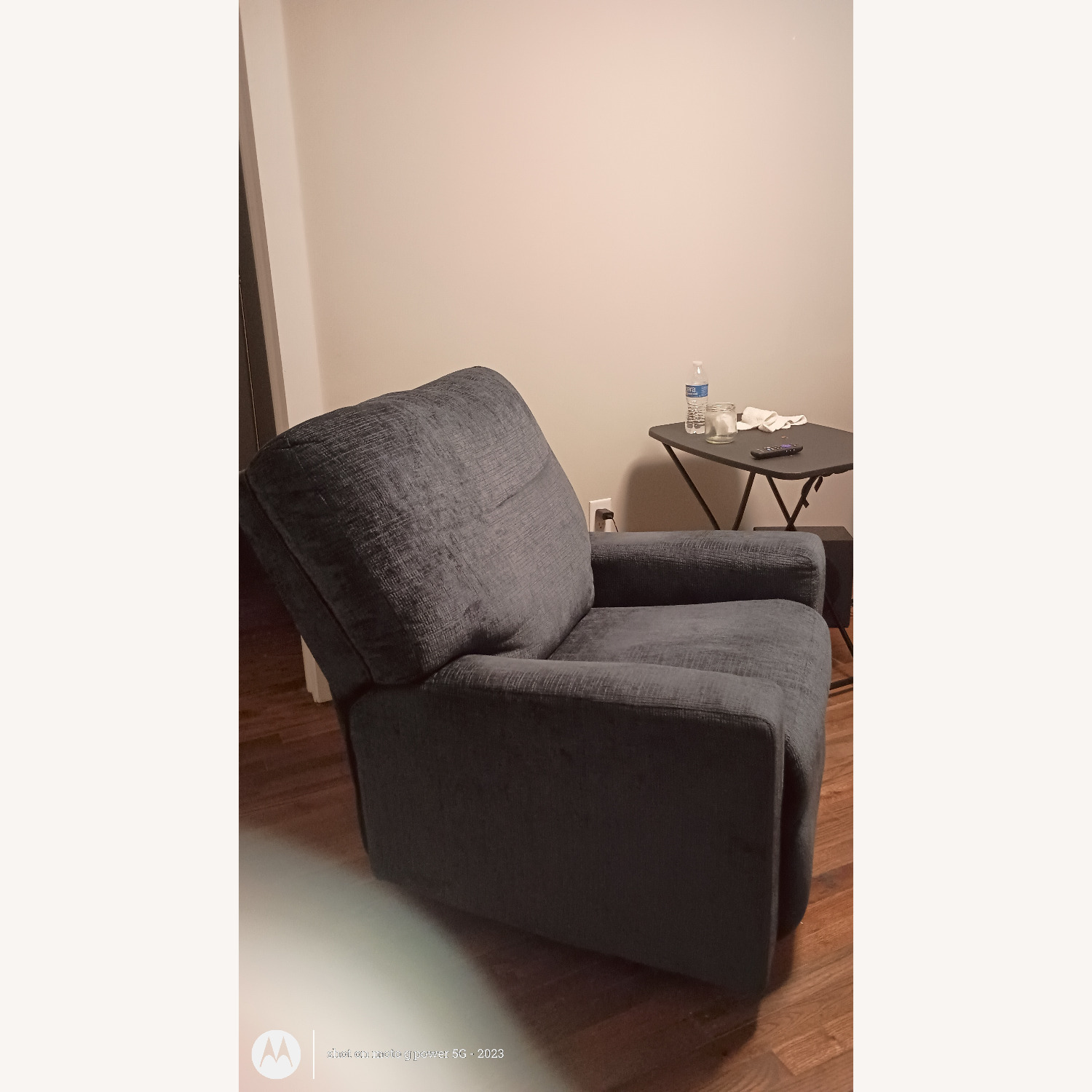 Ashley Furniture Blue Fabric Recliner - image-2