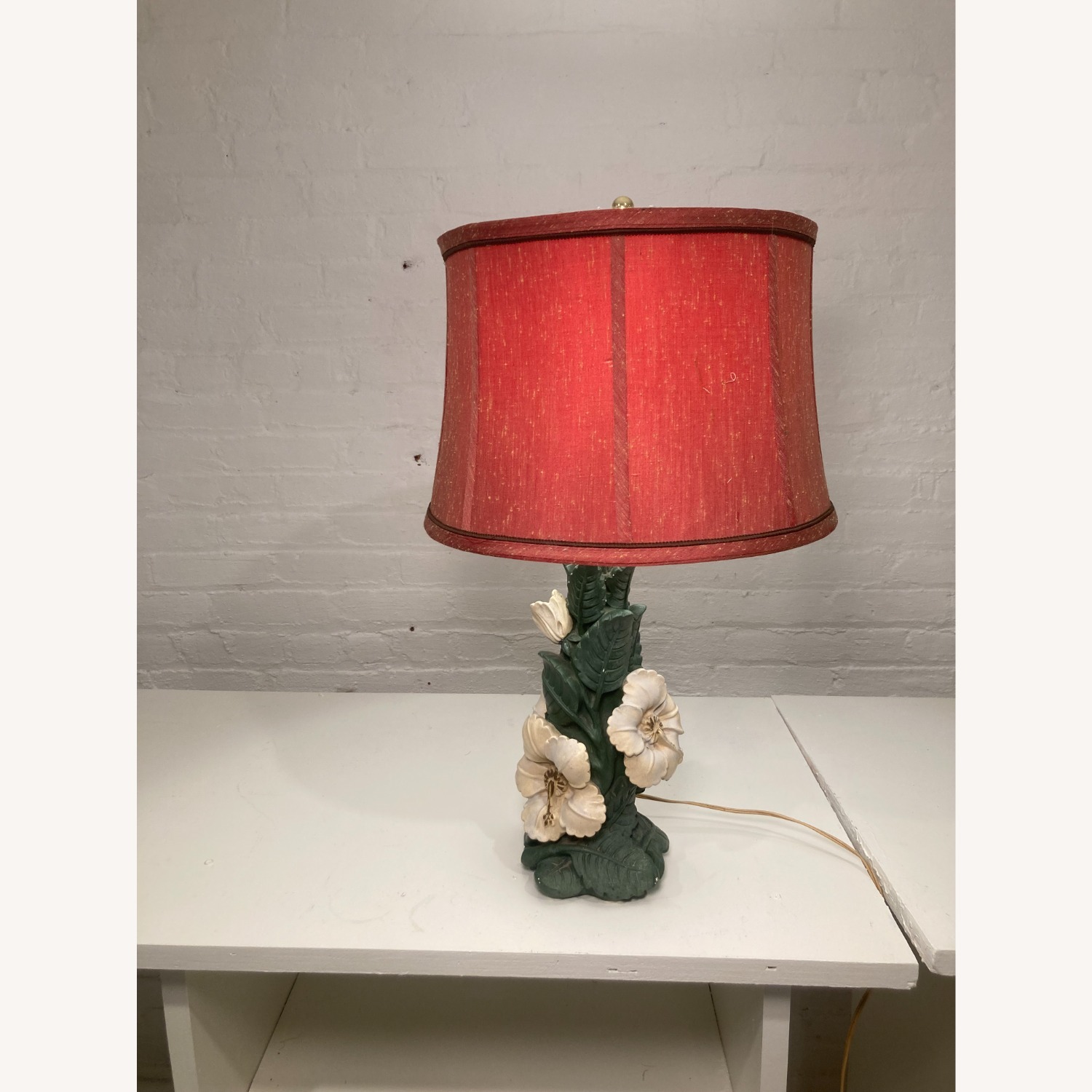 Vintage Holiday Regency Floral Table Lamp - image-2