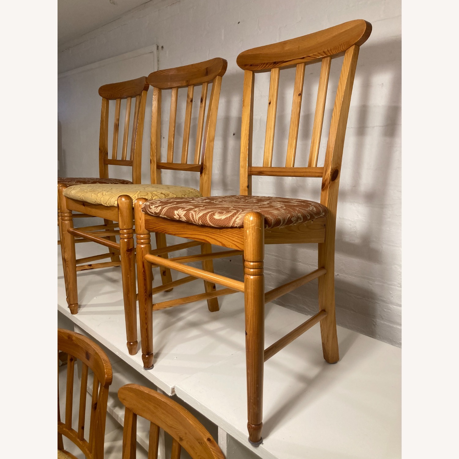 Set of 6 Wood Farmhouse Dining Chairs  - image-5