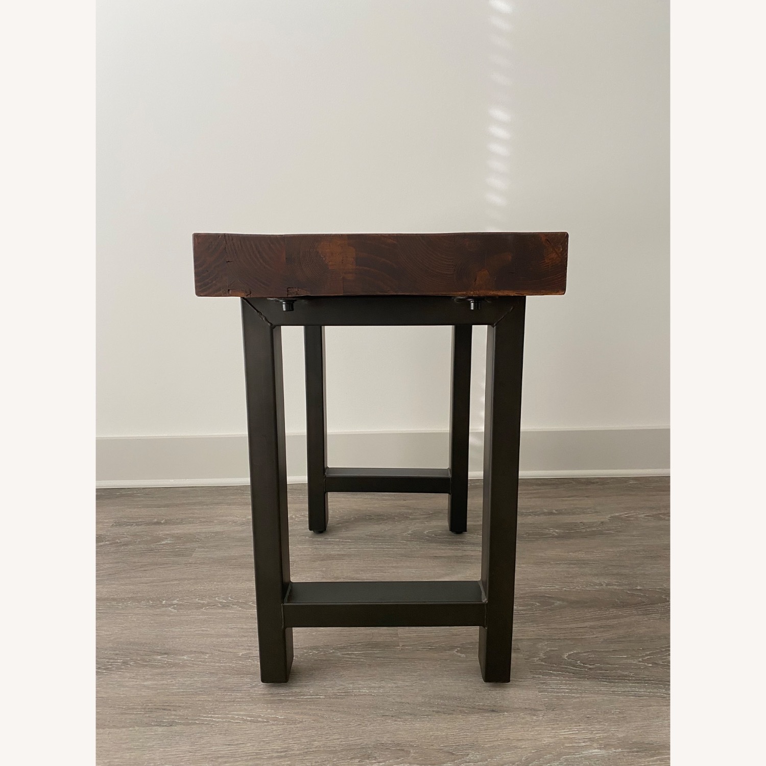 Pottery Barn Griffin Wrought Iron & Wood Side Table - image-3