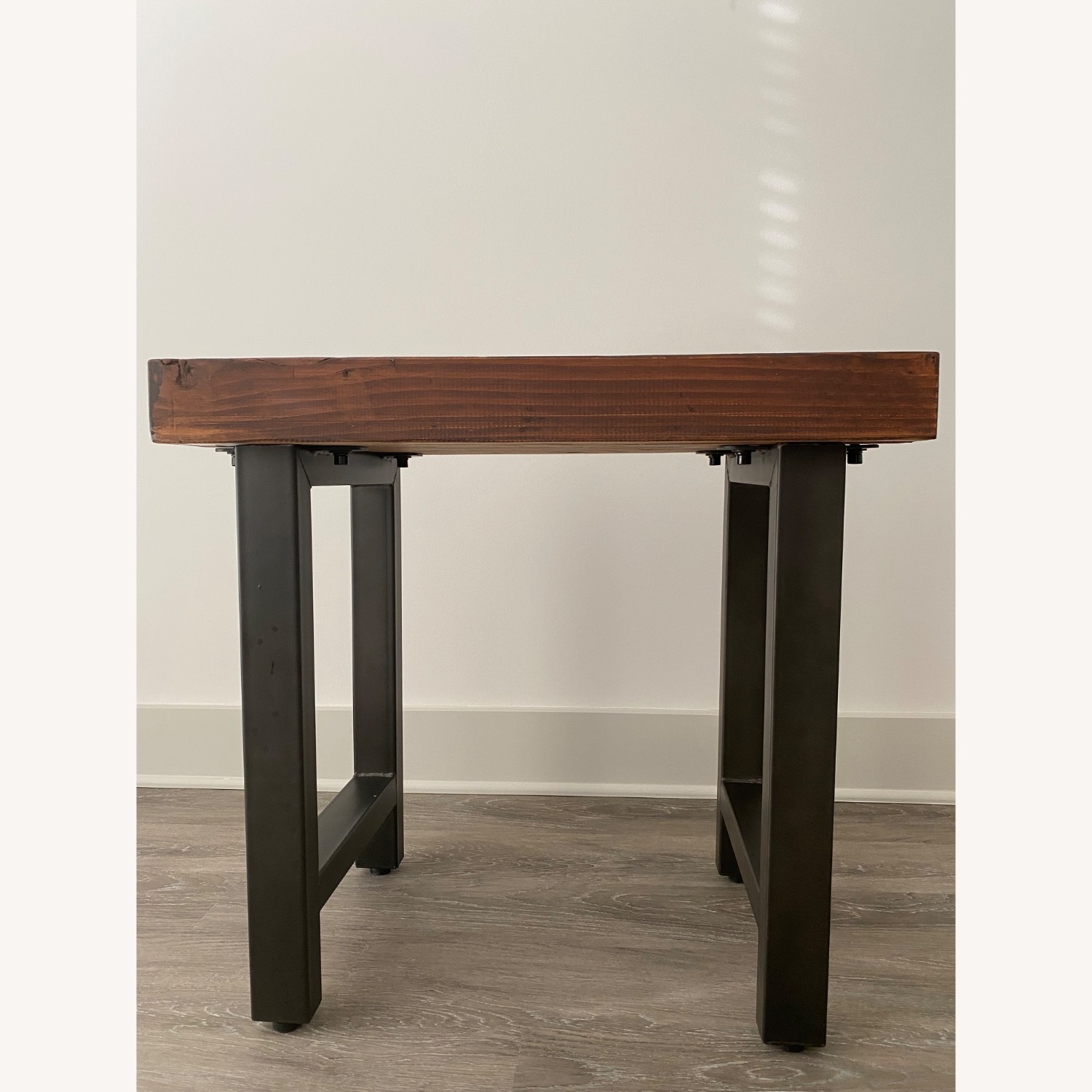 Pottery Barn Griffin Wrought Iron & Wood Side Table - image-1