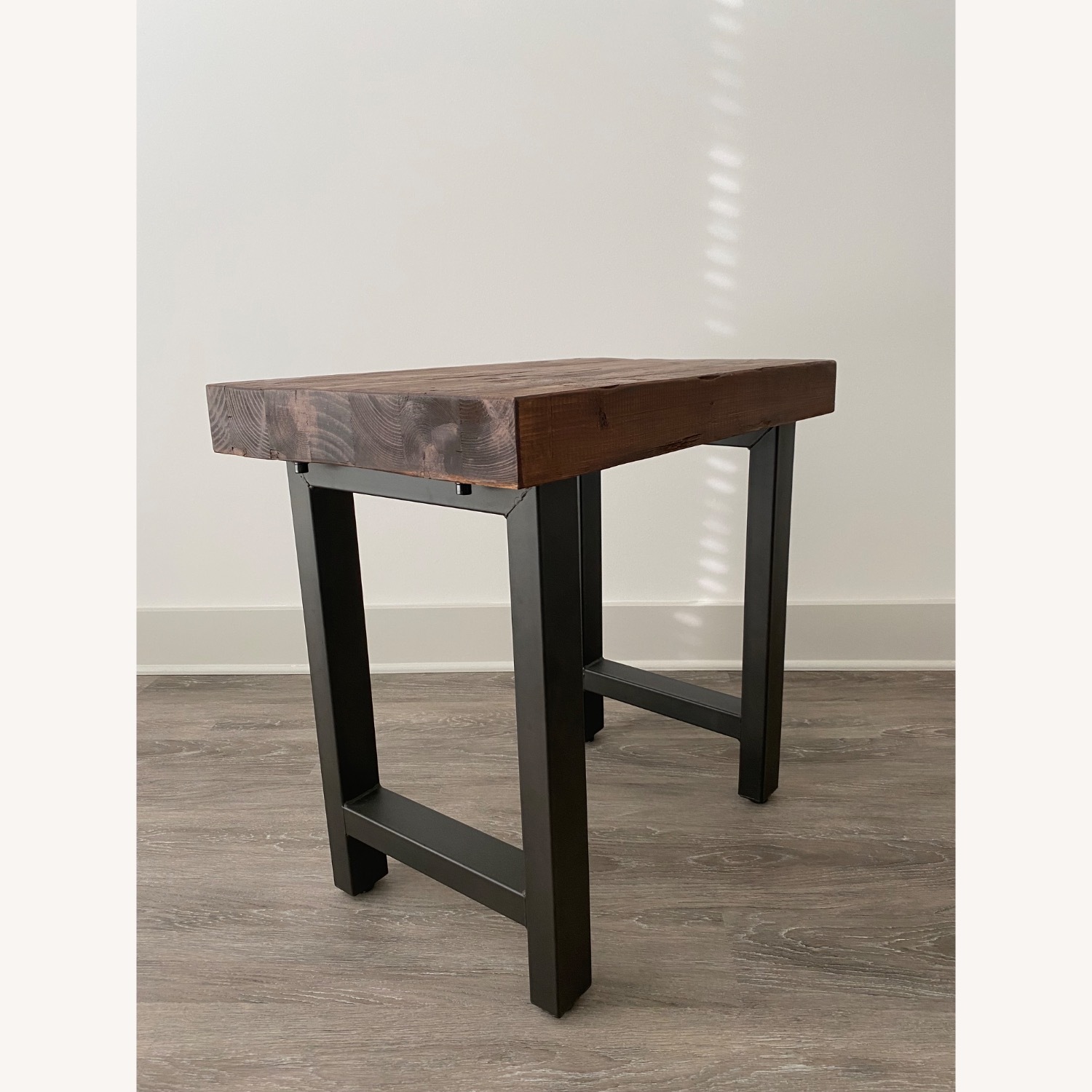 Pottery Barn Griffin Wrought Iron & Wood Side Table - image-2