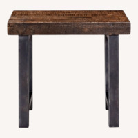 Pottery Barn Griffin Wrought Iron & Wood Side Table