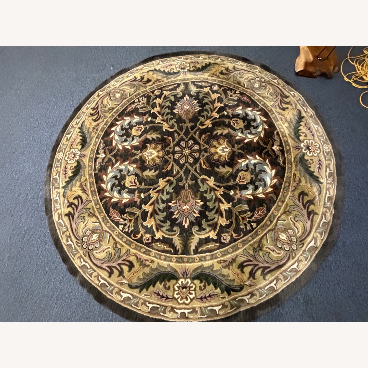 Dark Brown Wool Blend Area Rug 10' x 10' - image-1